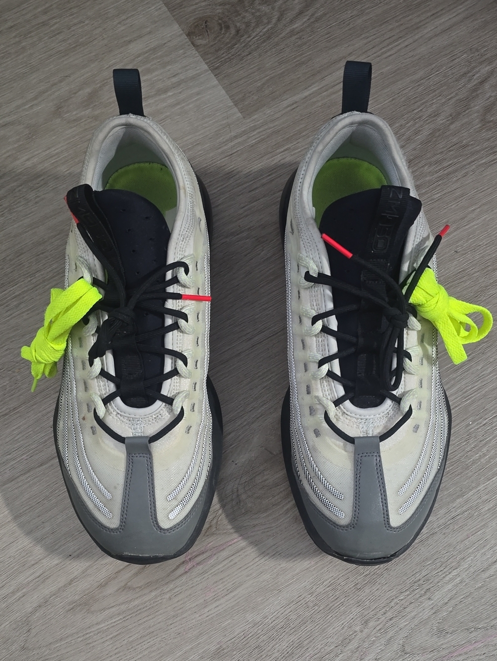 Nike Men's White, Black & Neon Yellow Athletic Sneakers